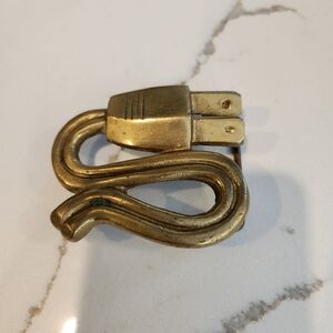 Vintage Brass IBEW Electrician Belt Buckle